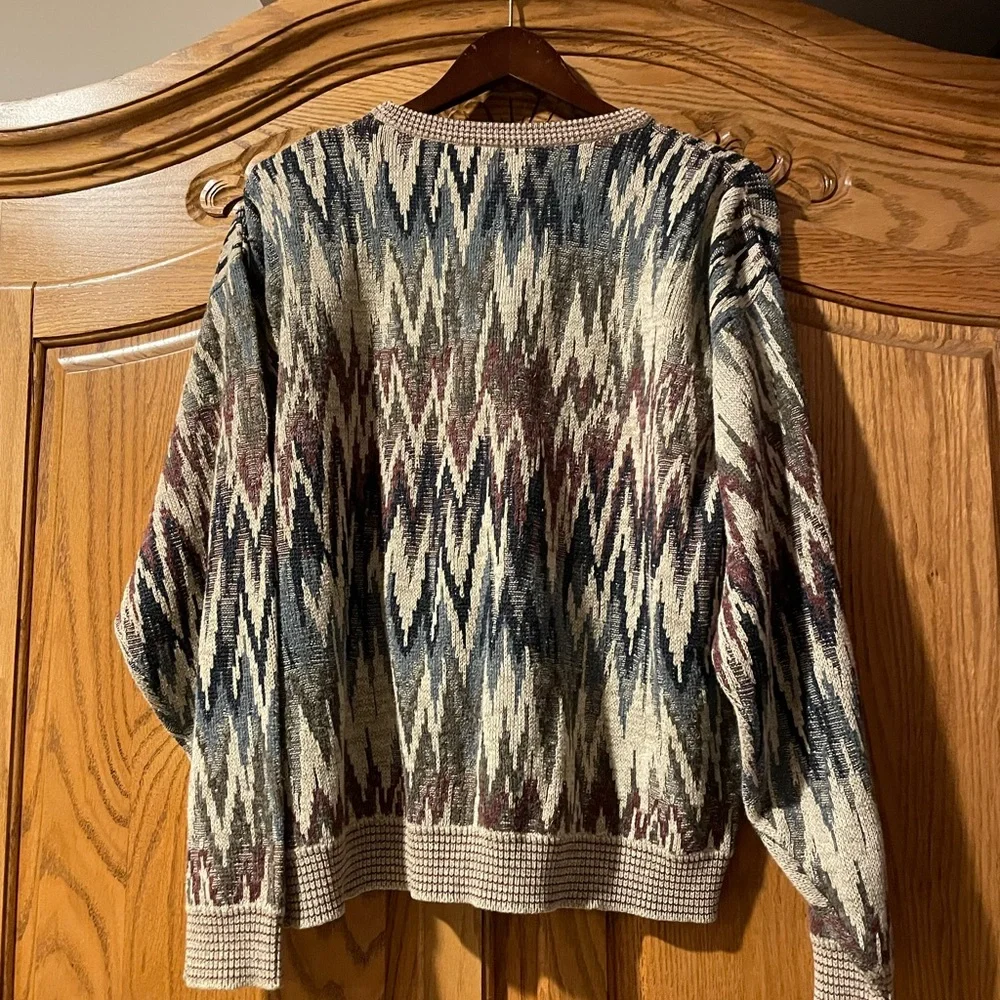 Zig zag Vintage Knit Sweater - Picture 3 of 3